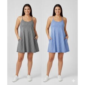 Bundle of 2 CK Calvin Klein Sport Dresses, Halter, Blue, Gray, XXL